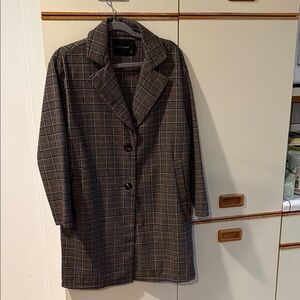 Olivaceous Plaid Blazer in Brown and Black